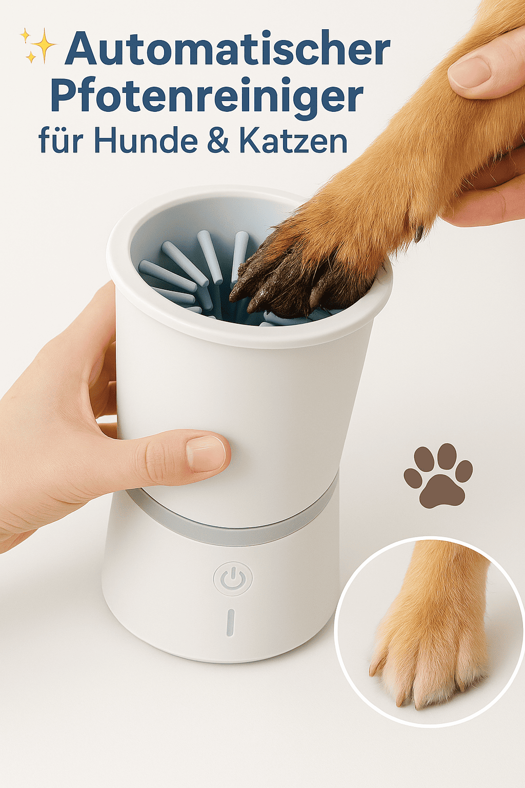 🐾 Automatischer Pfotenreiniger für Hunde & Katzen